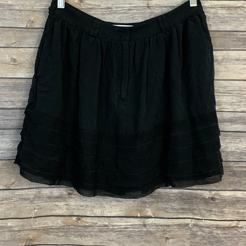 Adam Lippes Black Silk Skirt